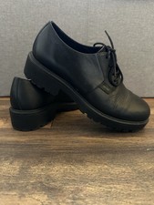 Vagabond Kenova Black Leather Shoes Size UK 5 EU 38 Women's