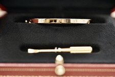 Cartier Love Bracelet, Small Model, Rose Gold Size 16 Box, Papers, Service Inv