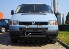 VW TRANSPORTER T4 STAINLESS STEEL BLACK AXLE NUDGE A-BAR BULL BAR GUARD1990-2003