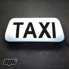 13" WHITE LED MAGNETIC TAXI ROOF SIGN LIGHT - TAXI METER TOPSIGN CAB LIGHT