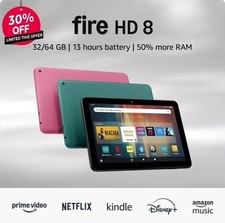 Amazon Kindle Fire 8" HD Tablet with Alexa 32GB/3GB Ram 12th GEN 2024 MODEL
