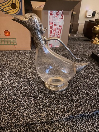 Vintage duck decanter claret - duck,