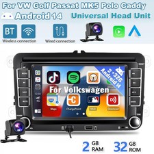 7" Android 14 Apple CarPlay For VW GOLF MK5 MK6 Car Stereo Head Unit GPS Radio