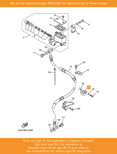Yamaha clamp 3tb - clamp,, 3tb-23467-01