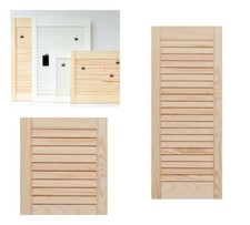Open Louvre Door, Vented  Slatted, Natural Pine, Wardrobe & Cabinet Doors