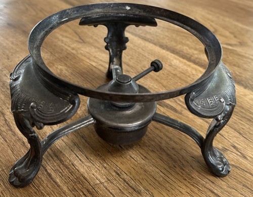 Antique silver warmer cradle - antique,