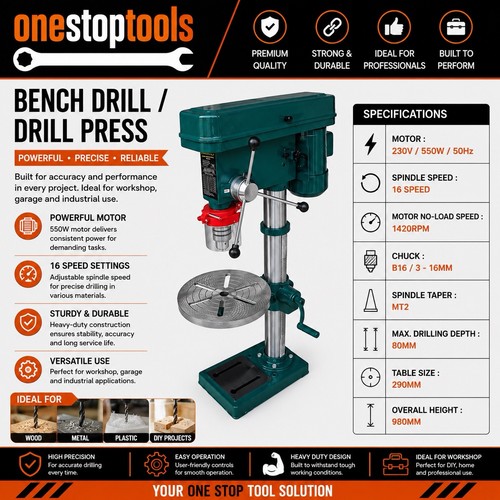 Bench drill press 550w - press,