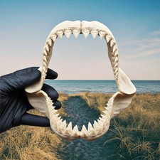 Shark Jaws 20cm 3d Printed Great White Replica Mini Megalodon Ornament