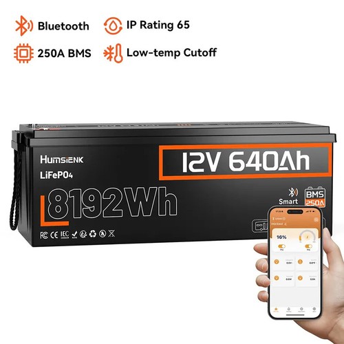 Humsienk 12v 640ah - 12v, lifepo4