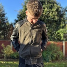 Men's Black Real Leather