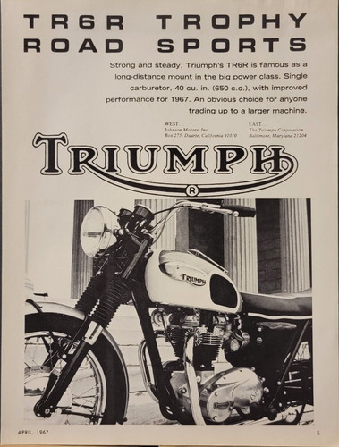 1967 triumph tr6r trophy - 1967,
