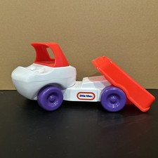 Red and White Little Tikes Flatbed Truck