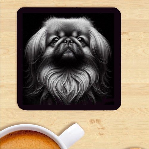 Pekingese coaster dog print - pekingese, coaster,