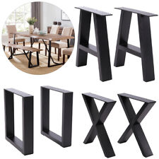 2pcs Industrial Steel Table Legs Stand Feet Trapezium X A Sandglass Shape Frame