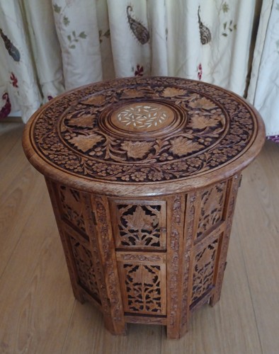 Vintage carved indian coffee - vintage,