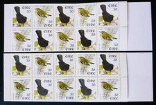 1998-9 BIRDS BLACKBIRD & GOLDCREST x 2 BOOKLETS ON PHOSPHOR & ORDINARY PAPER MNH