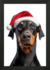 Doberman dog Christmas