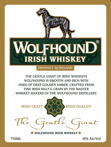 Wolfhound irish whiskey retro - whiskey,,