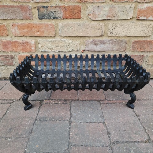 Log basket fire grate - grate, cast
