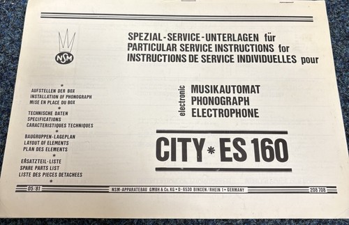 Nsm city vinyl jukebox es160 - city,