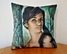 TINA  cushion cover, J H Lynch, Mid Century, kitsch, 1960s Chinese Girl