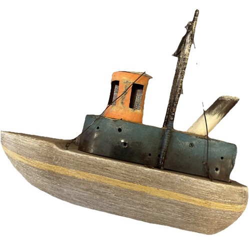 Vintage tug boat handmade - vintage,