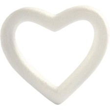 White Polystyrene Love Heart
