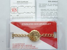SOS BRACELET LADIES/MENS 9ct