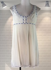 Vintage Short Babydoll Nightie Nightdress - Double Nylon - UK 8