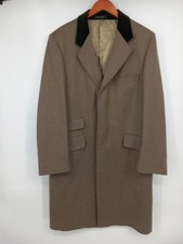 CROMBIE 38R Wool Brown Cream