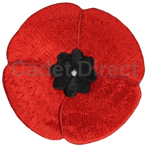 Embroidered poppy badge - poppy,