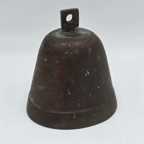 Vintage brass wall mount - brass, bell