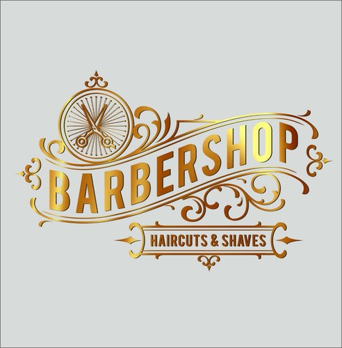 Barber shop window - barber, sticker
