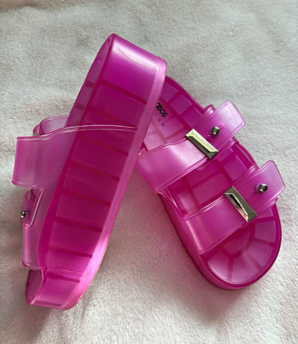 Asos design pink strappy jelly - pink,