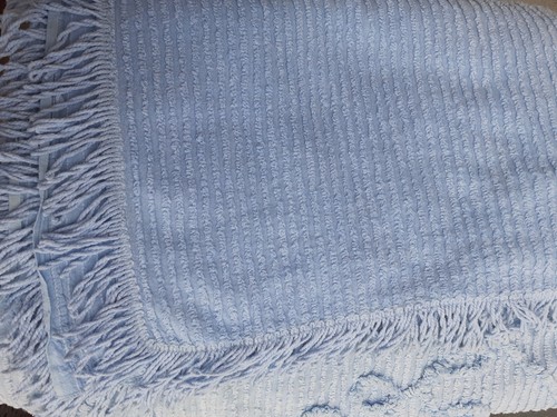 Vintage sky blue candlewick - sky,