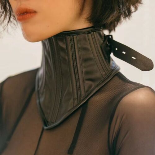 Leather neck collar - leather,