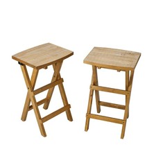 Shire Set of 2 Wooden Folding Bar Stools for Kitchen Island Breakfast Bar