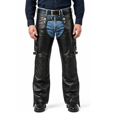 Genuine Brown Leather Chaps