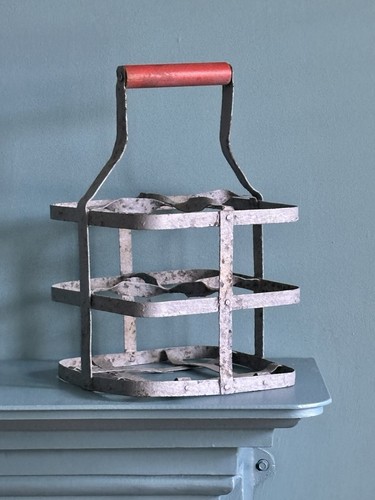Vintage bottle carrier milk - bottle,