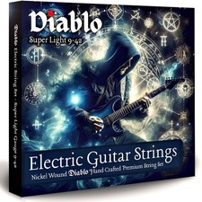 Diablo Electric Guitar Strings Set Nickel Wound Super Light 9 42 Gauge