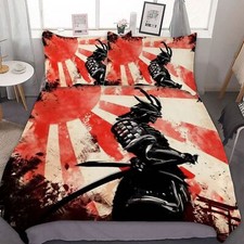 Japanese Samurai Armor Quilt/Duvet Cover Bedspread Bedding Set Single King Size