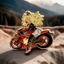 Vintage Ogri Mitzi Lapel Pin Badge, Ace Cafe, 59, Piston Broke Ton Up BSA Norton