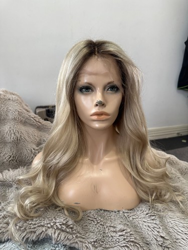 Ash blonde rooted full - 22”ash,