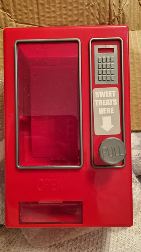 Red pull knob candy machine - red,