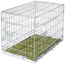 Metal Dog Crate Crates 2 Doors with Chew Resistant SLIDING METAL Base Tray