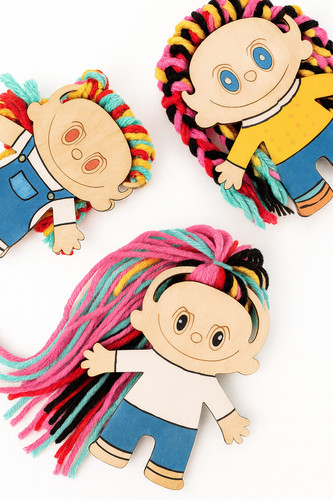 Diy wooden dolls - wooden, for