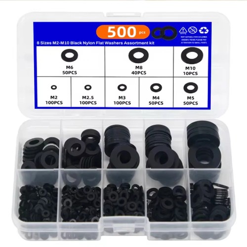 500pcs flat washers nylon - flat,