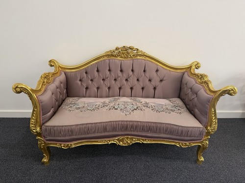 French gilt sofa settee - gilt,