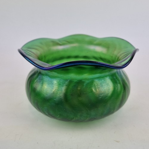 Antique iridescent green glass - antique,