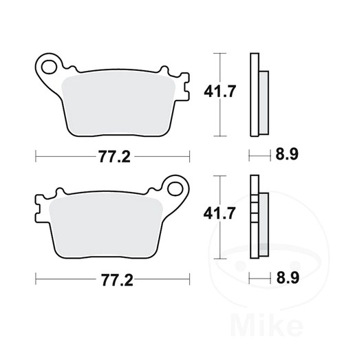 Trw brake pads sintered - brake, rear